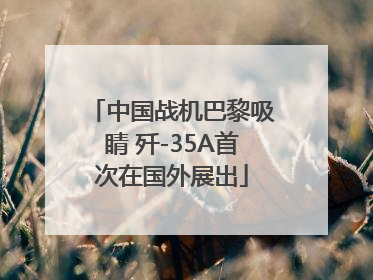 中国战机巴黎吸睛 歼-35A首次在国外展出