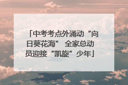 中考考点外涌动“向日葵花海” 全家总动员迎接“凯旋”少年