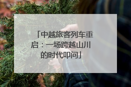 中越旅客列车重启：一场跨越山川的时代叩问