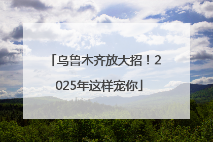 乌鲁木齐放大招！2025年这样宠你