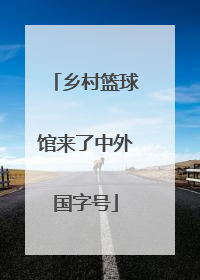 乡村篮球馆来了中外国字号