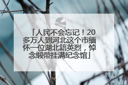 人民不会忘记！20多万人到河北这个市缅怀一位湖北籍英烈，悼念缎带挂满纪念馆
