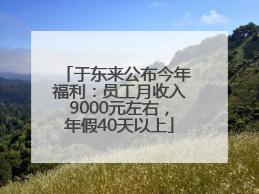 于东来公布今年福利：员工月收入9000元左右，年假40天以上