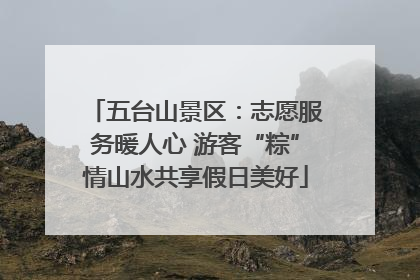 五台山景区：志愿服务暖人心 游客“粽”情山水共享假日美好