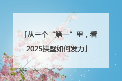 从三个“第一”里，看2025拱墅如何发力