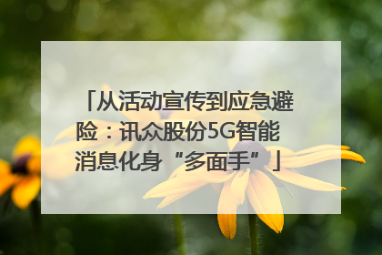 从活动宣传到应急避险：讯众股份5G智能消息化身“多面手”