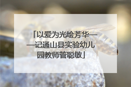 以爱为光绘芳华——记通山县实验幼儿园教师管聪敏