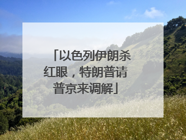 以色列伊朗杀红眼，特朗普请普京来调解