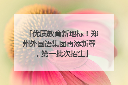 优质教育新地标！郑州外国语集团再添新翼，第一批次招生