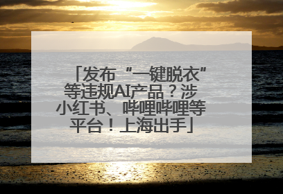 发布“一键脱衣”等违规AI产品？涉小红书、哔哩哔哩等平台！上海出手