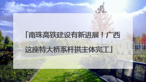 南珠高铁建设有新进展！广西这座特大桥系杆拱主体完工