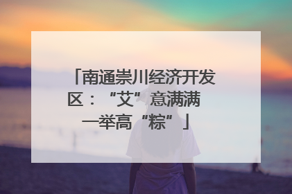 南通崇川经济开发区：“艾”意满满 一举高“粽”