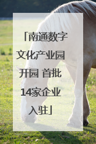 南通数字文化产业园开园 首批14家企业入驻