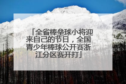全省棒垒球小将迎来自己的节日，全国青少年棒球公开赛浙江分区赛开打