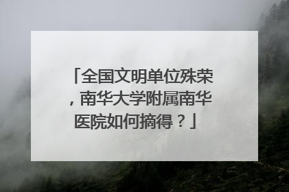 全国文明单位殊荣，南华大学附属南华医院如何摘得？