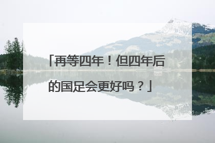 再等四年！但四年后的国足会更好吗？