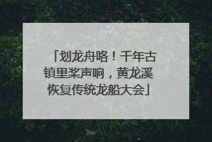 划龙舟咯！千年古镇里桨声响，黄龙溪恢复传统龙船大会