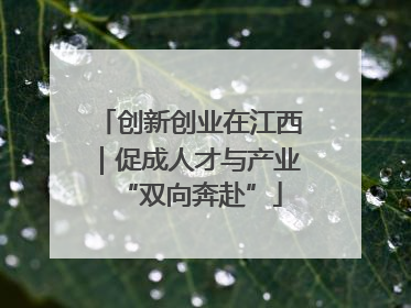 创新创业在江西｜促成人才与产业“双向奔赴”