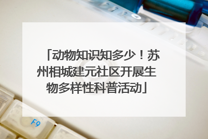 动物知识知多少！苏州相城建元社区开展生物多样性科普活动
