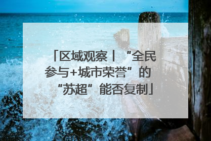 区域观察丨“全民参与+城市荣誉”的“苏超”能否复制