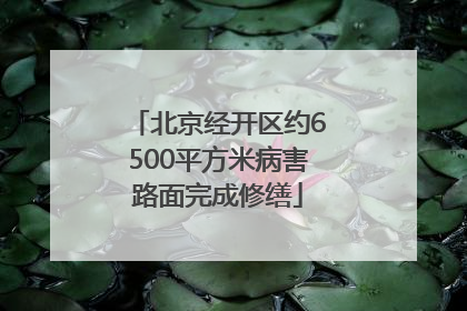 北京经开区约6500平方米病害路面完成修缮