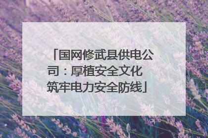 国网修武县供电公司：厚植安全文化 筑牢电力安全防线