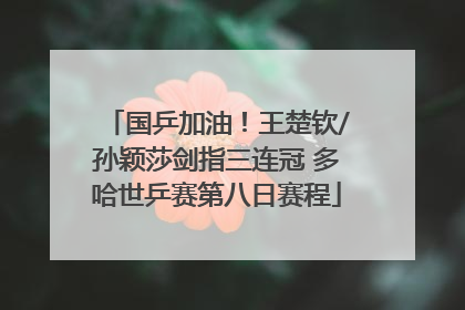 国乒加油！王楚钦/孙颖莎剑指三连冠 多哈世乒赛第八日赛程