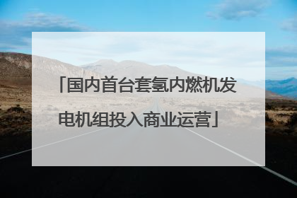 国内首台套氢内燃机发电机组投入商业运营