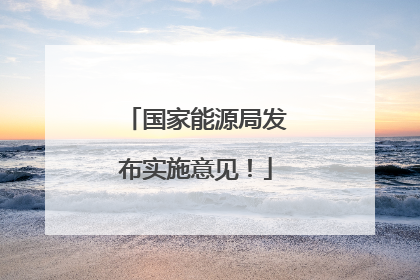 国家能源局发布实施意见！