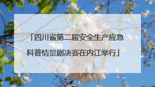 四川省第二届安全生产应急科普情景剧决赛在内江举行