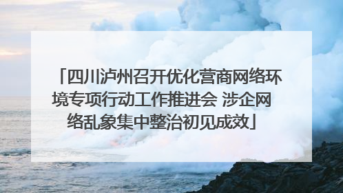 四川泸州召开优化营商网络环境专项行动工作推进会 涉企网络乱象集中整治初见成效