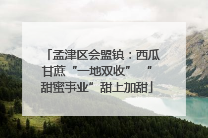孟津区会盟镇：西瓜甘蔗“一地双收” “甜蜜事业”甜上加甜