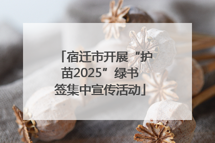 宿迁市开展“护苗2025”绿书签集中宣传活动