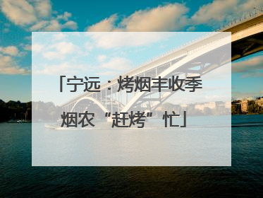 宁远：烤烟丰收季 烟农“赶烤”忙
