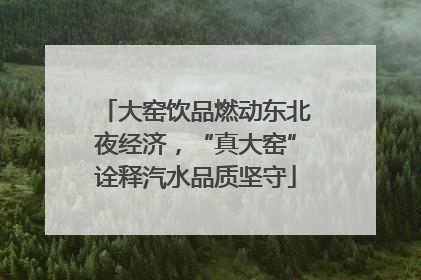 大窑饮品燃动东北夜经济，“真大窑”诠释汽水品质坚守