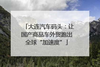 大连汽车码头：让国产商品车外贸跑出全球“加速度”