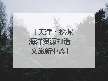 天津：挖掘海洋资源打造文旅新业态