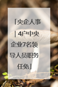 央企人事｜4户中央企业7名领导人员职务任免