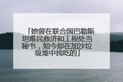 她曾在联合国巴勒斯坦难民救济和工程处当秘书，如今却在加沙垃圾堆中找吃的