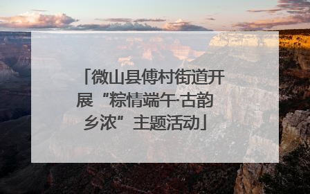 微山县傅村街道开展“粽情端午·古韵乡浓”主题活动
