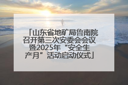 山东省地矿局鲁南院召开第三次安委会会议暨2025年“安全生产月”活动启动仪式