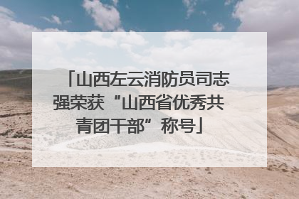 山西左云消防员司志强荣获“山西省优秀共青团干部”称号