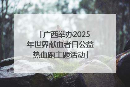 广西举办2025年世界献血者日公益热血跑主题活动