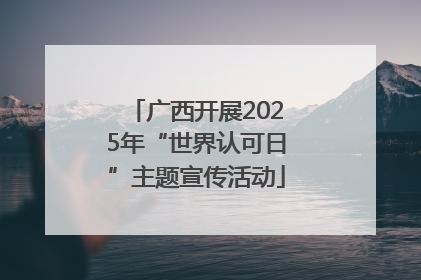 广西开展2025年“世界认可日”主题宣传活动