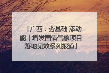 广西：夯基础 添动能｜增发国债气象项目落地见效系列报道