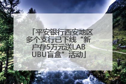 平安银行西安地区多个支行已下线“新户存5万元送LABUBU盲盒”活动