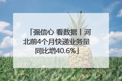 强信心 看数据丨河北前4个月快递业务量同比增40.6%