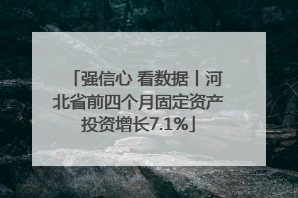 强信心 看数据丨河北省前四个月固定资产投资增长7.1%