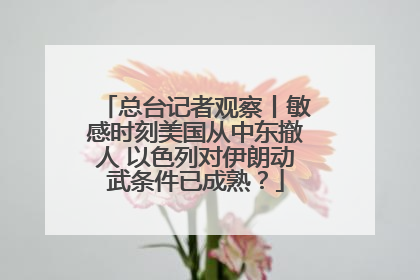 总台记者观察丨敏感时刻美国从中东撤人 以色列对伊朗动武条件已成熟？