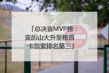 总决赛MVP榜：亚历山大升至榜首 卡鲁索排名第三